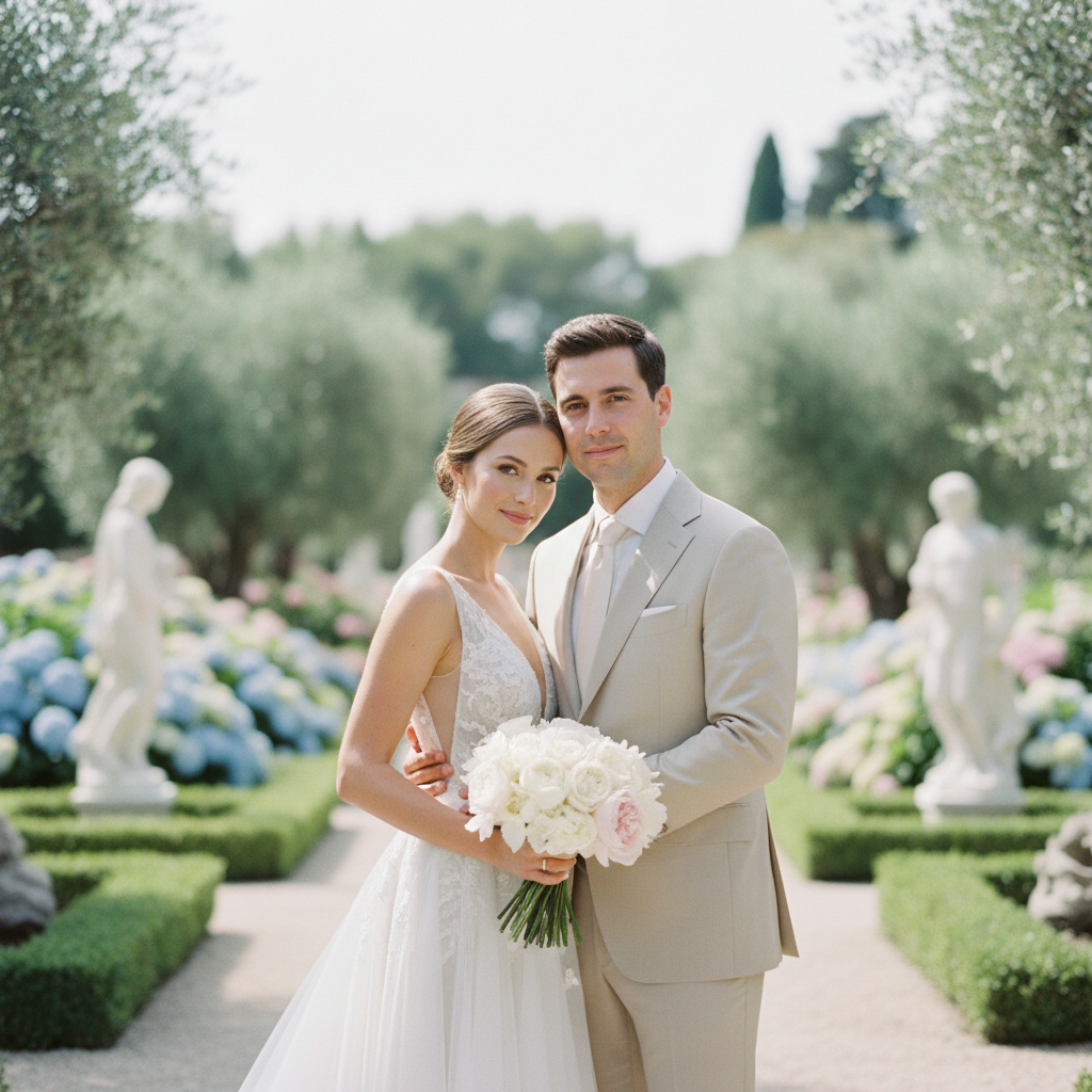 Editorial wedding portrait